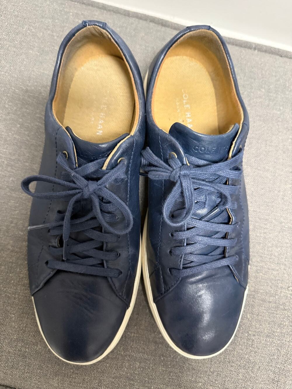 Cole Haan Grand OS Casual Crosscourt II Navy Blue Leather Shoes C26522 Mens 11 M